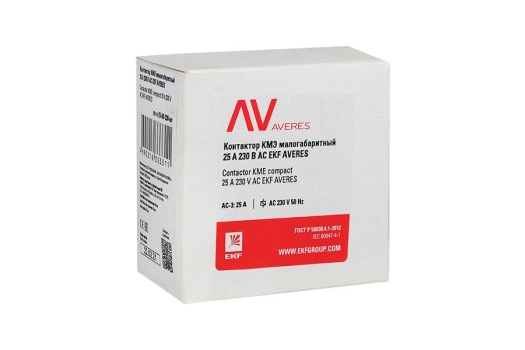 Контактор КМЭ 25А 230В АС EKF AVERES