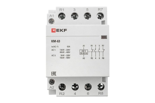 Контактор модульный КМ 63А 2NО+2NC (3 мод.) EKF PROxima