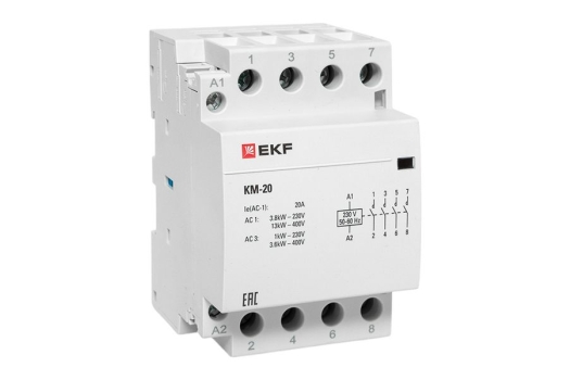 Контактор модульный КМ 20А 4NО (3 мод.) EKF PROxima
