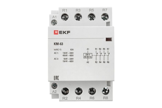 Контактор модульный КМ 63А 4NC (3 мод.) EKF PROxima