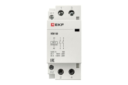 Контактор модульный КМ 50А 2NО (2 мод.) EKF PROxima