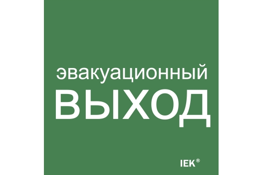 Этикетка самоклеящаяся 150х150мм 'Эвакуационный выход' IEK