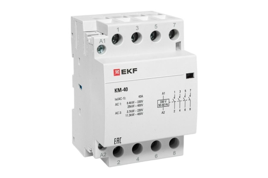 Контактор модульный КМ 40А 4NО (3 мод.) EKF PROxima