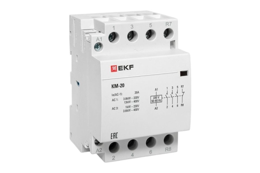 Контактор модульный КМ 20А 3NО+NC (3 мод.) EKF PROxima