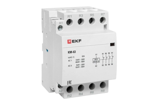 Контактор модульный КМ 63А 4NC (3 мод.) EKF PROxima