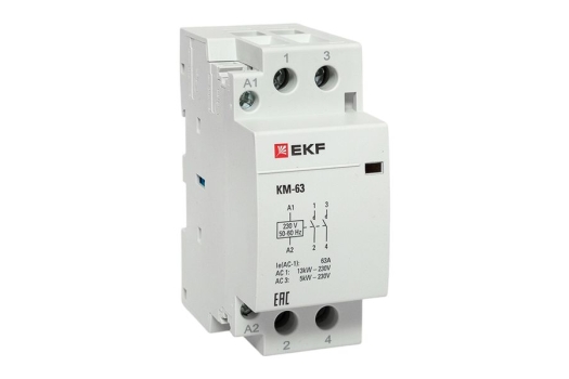 Контактор модульный КМ 63А 2NО (2 мод.) EKF PROxima