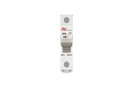 Выключатель автоматический AV-6 1P 16A (D) 6kA EKF AVERES
