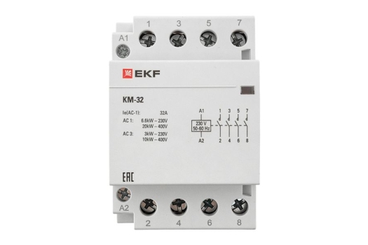 Контактор модульный КМ 32А 4NО (3 мод.) EKF PROxima