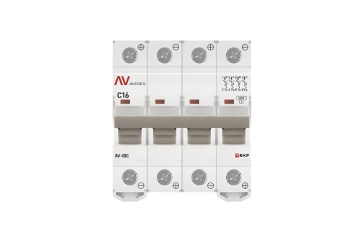 Выключатель автоматический AV-6 DC 4P 16A (C) 6kA EKF AVERES