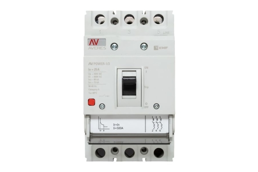 Автоматический выключатель AV POWER-1/3 25А 80kA TR EKF AVERES