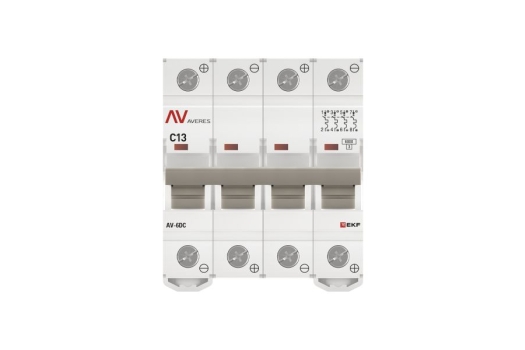 Выключатель автоматический AV-6 DC 4P 13A (C) 6kA EKF AVERES