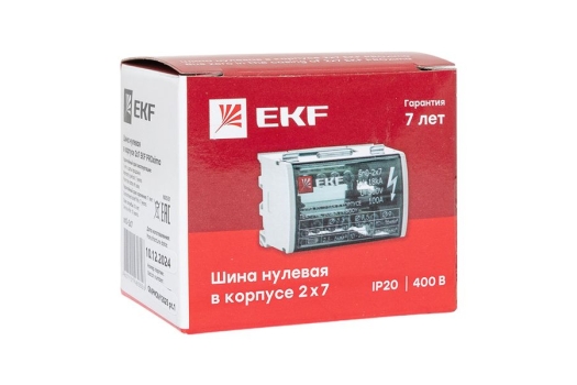 Шина нулевая в корпусе (2х7) EKF PROxima