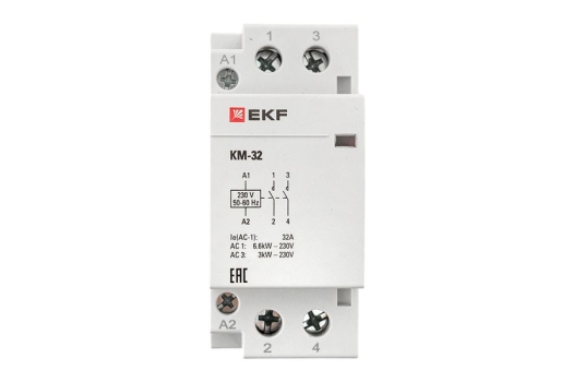 Контактор модульный КМ 32А 2NО (2 мод.) EKF PROxima